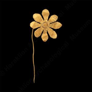 Gold daisy pin from Mochlos, 2500-1800 BC.